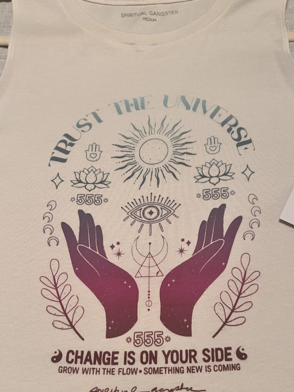 NWT Spiritual Gangster Spirit of 555 Jade Tank – Size Small – Made in USA - Picture 7 of 8